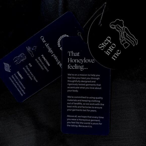 HONEYLOVE Bodysuit Cami NEW Shaping Compression Sculpting in Vamp Black Size S - Picture 9 of 14